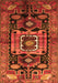 Serging Thickness of Machine Washable Persian Orange Traditional Area Rugs, wshtr3959org