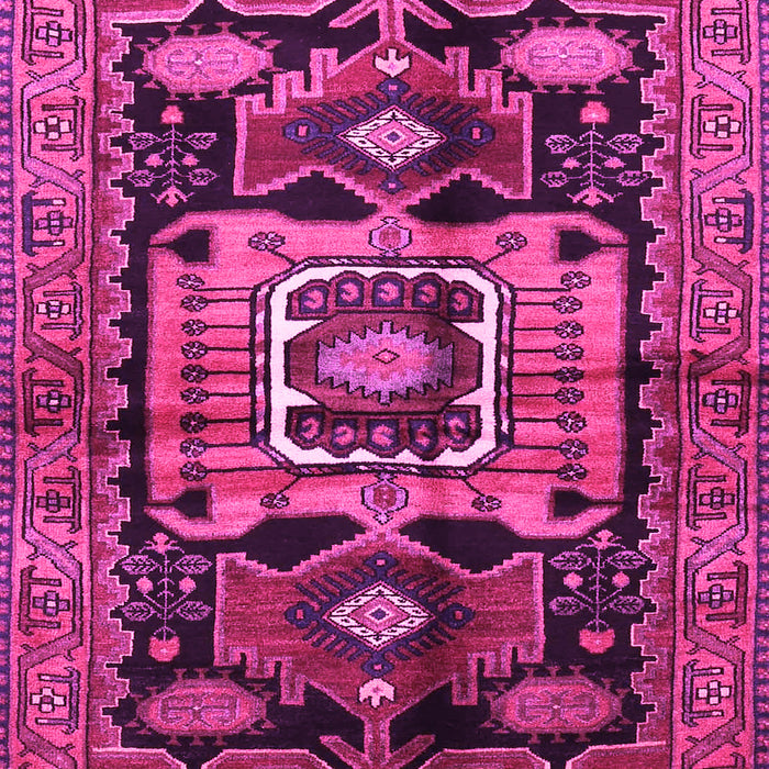 Machine Washable Persian Pink Traditional Rug, wshtr3959pnk