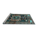 Sideview of Machine Washable Persian Light Blue Traditional Rug, wshtr3959lblu