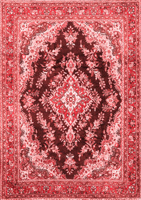 Medallion Red Traditional Rug, tr395red