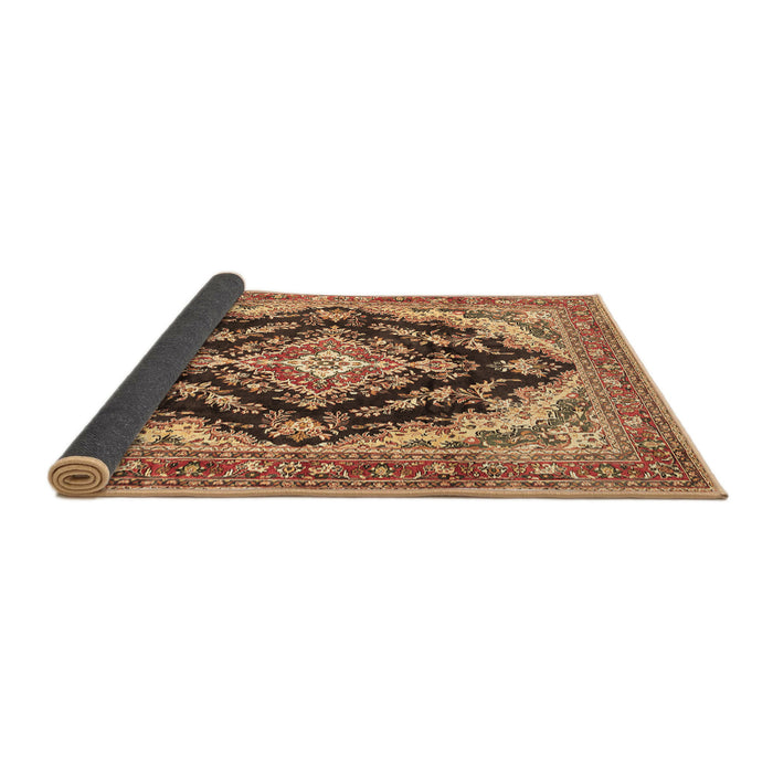 Sideview of Medallion Brown Traditional Rug, tr395brn