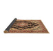 Sideview of Medallion Brown Traditional Rug, tr395brn