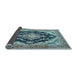 Sideview of Medallion Light Blue Traditional Rug, tr395lblu