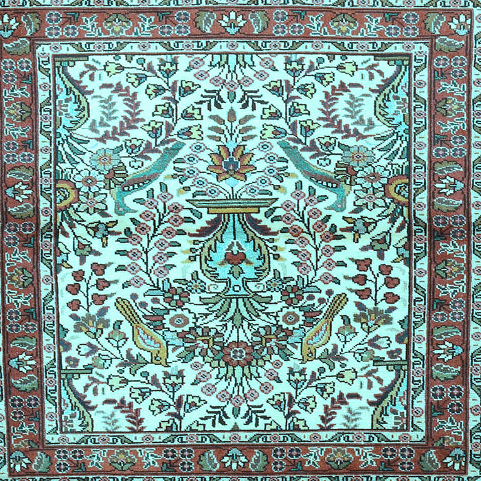 Square Persian Light Blue Traditional Rug, tr3960lblu