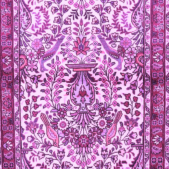 Machine Washable Persian Purple Traditional Area Rugs, wshtr3960pur