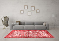 Machine Washable Persian Red Traditional Rug, wshtr3960red