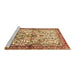 Sideview of Machine Washable Persian Brown Traditional Rug, wshtr3960brn