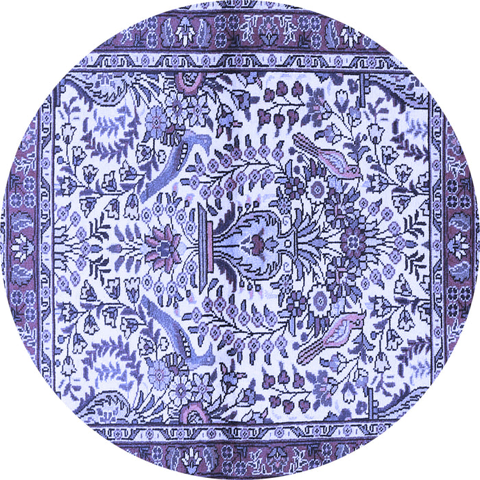 Round Persian Blue Traditional Rug, tr3960blu