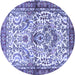 Round Persian Blue Traditional Rug, tr3960blu