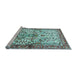 Sideview of Machine Washable Persian Light Blue Traditional Rug, wshtr3960lblu