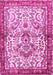 Machine Washable Persian Pink Traditional Rug, wshtr3960pnk