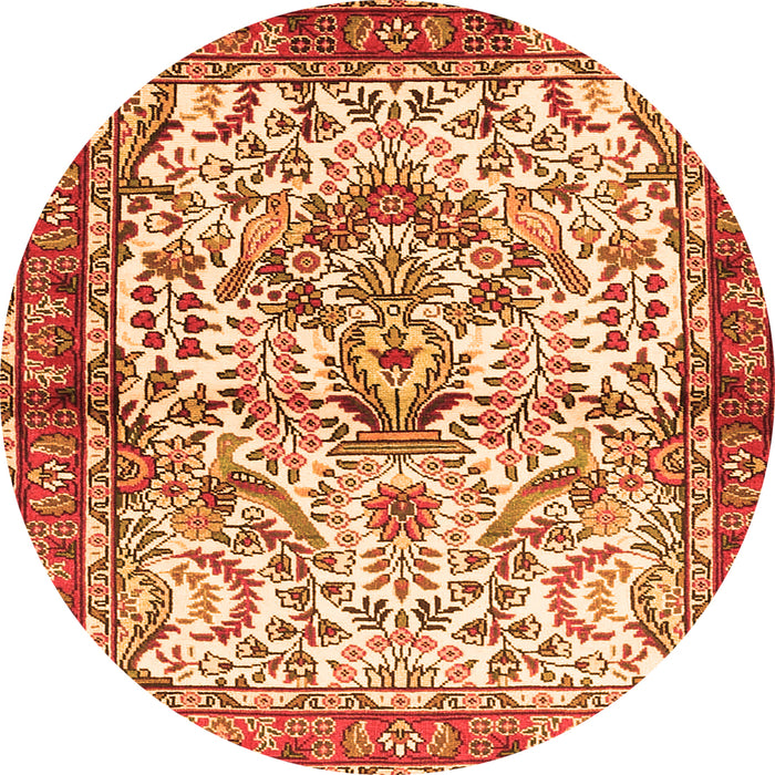 Square Persian Orange Traditional Rug, tr3960org