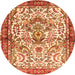 Square Persian Orange Traditional Rug, tr3960org
