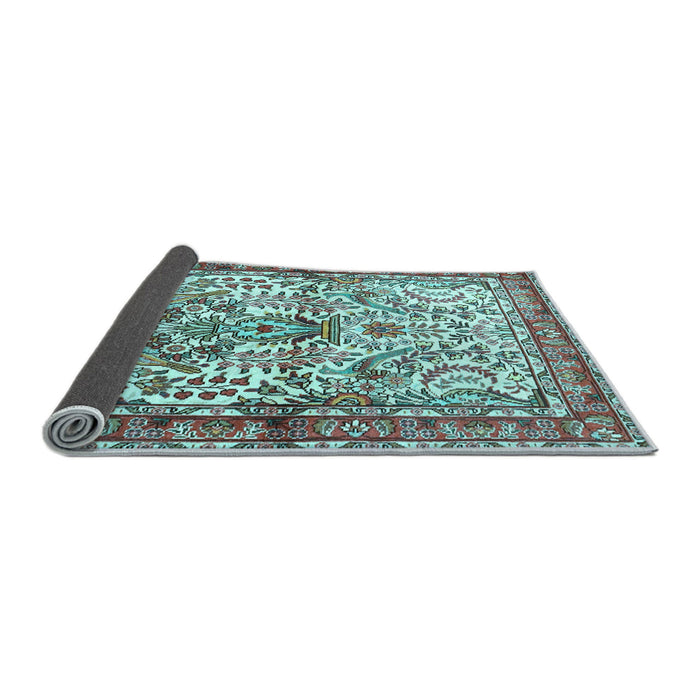 Sideview of Persian Light Blue Traditional Rug, tr3960lblu