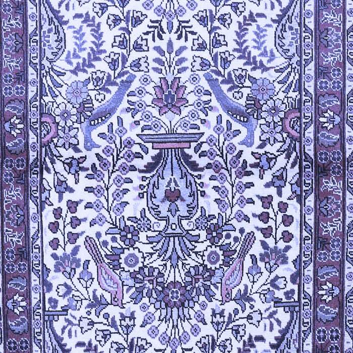 Machine Washable Persian Blue Traditional Rug, wshtr3960blu