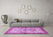 Machine Washable Persian Purple Traditional Area Rugs in a Living Room, wshtr3960pur