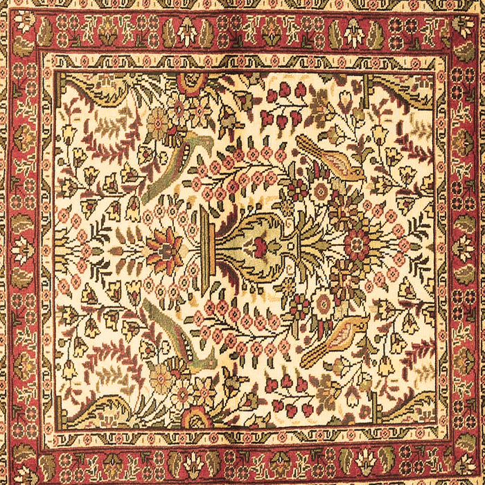 Square Persian Brown Traditional Rug, tr3960brn