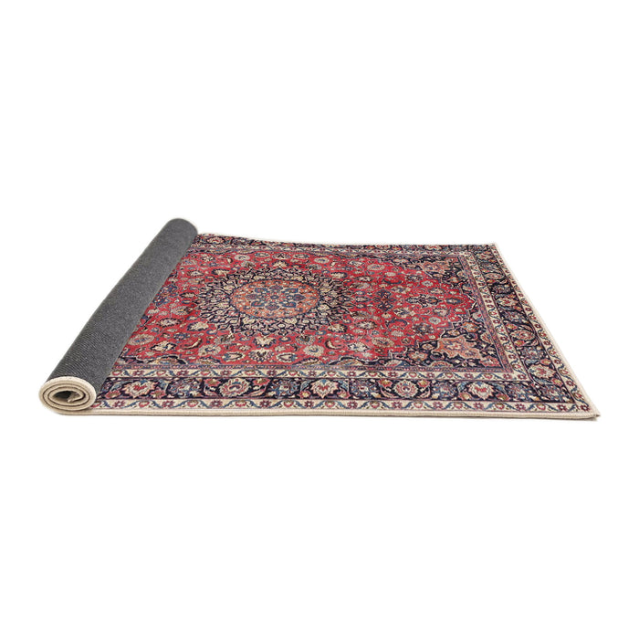 Sideview of Traditional Brown Red Persian Rug, tr3961