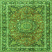 Serging Thickness of Persian Green Traditional Rug, tr3961grn