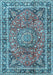 Machine Washable Persian Light Blue Traditional Rug, wshtr3961lblu