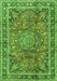 Serging Thickness of Machine Washable Persian Green Traditional Area Rugs, wshtr3961grn