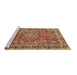 Sideview of Machine Washable Persian Brown Traditional Rug, wshtr3961brn