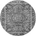 Square Persian Gray Traditional Rug, tr3961gry