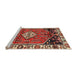 Sideview of Machine Washable Traditional Tomato Red Rug, wshtr3962