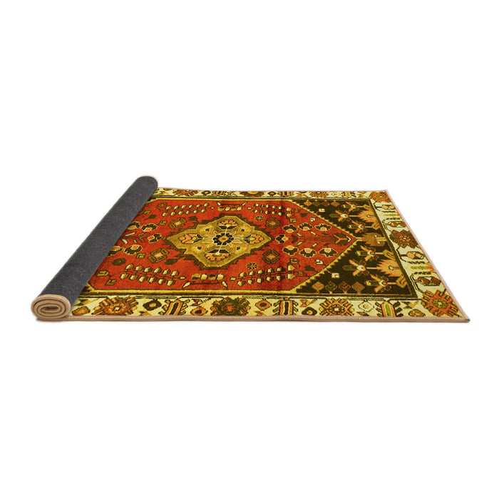 Sideview of Persian Yellow Traditional Rug, tr3962yw
