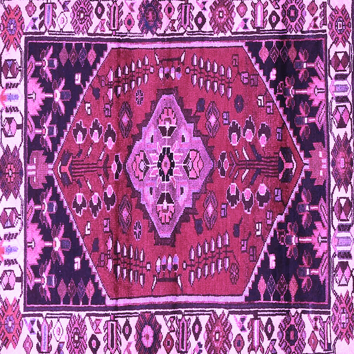 Square Persian Purple Traditional Rug, tr3962pur