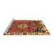 Sideview of Machine Washable Persian Brown Traditional Rug, wshtr3962brn