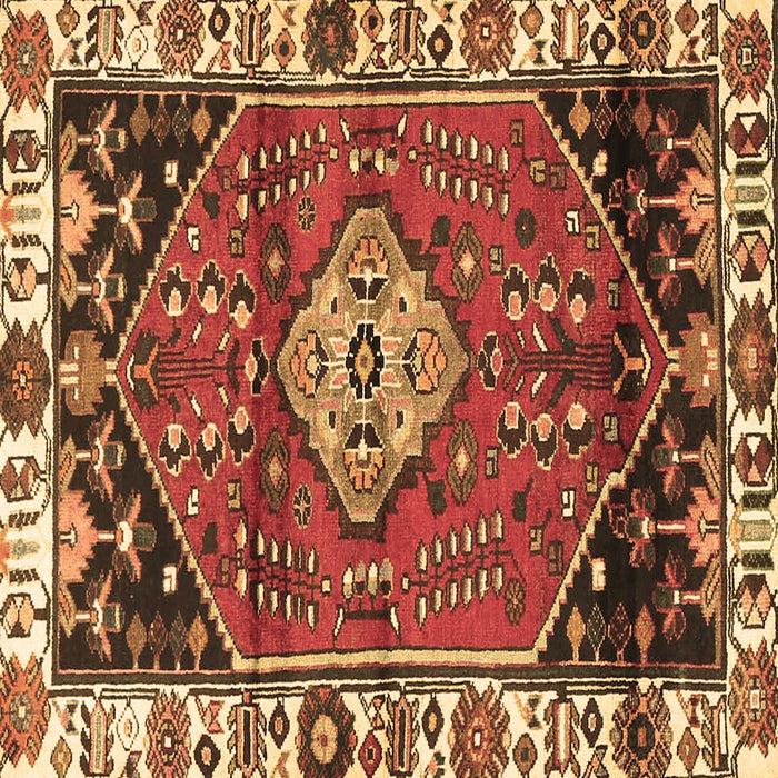 Square Machine Washable Persian Brown Traditional Rug, wshtr3962brn