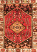 Serging Thickness of Machine Washable Persian Orange Traditional Area Rugs, wshtr3962org