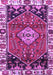 Machine Washable Persian Purple Traditional Area Rugs, wshtr3962pur