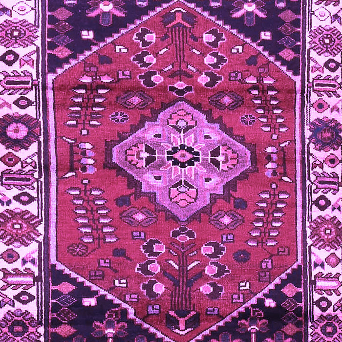 Machine Washable Persian Purple Traditional Area Rugs, wshtr3962pur