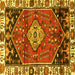 Square Persian Yellow Traditional Rug, tr3962yw