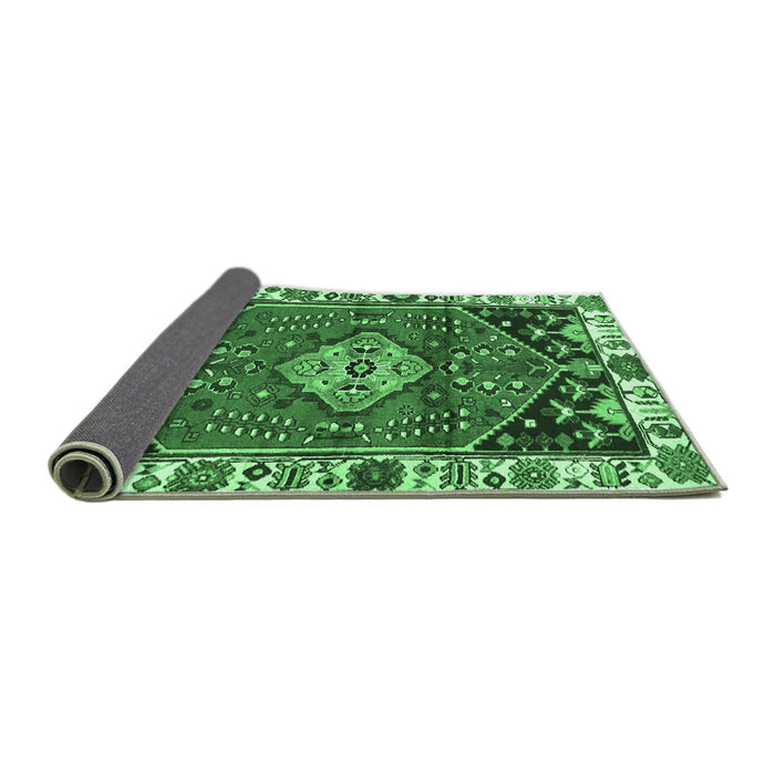 Sideview of Persian Emerald Green Traditional Rug, tr3962emgrn