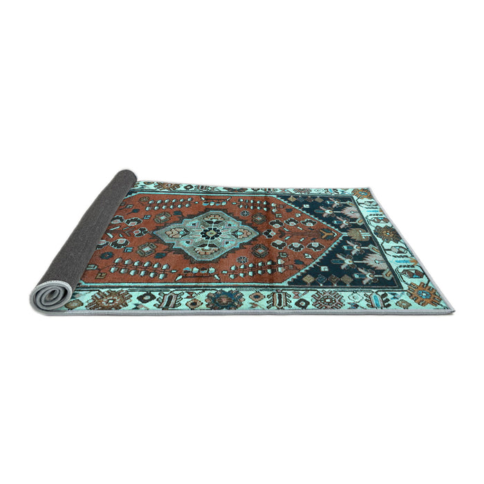 Sideview of Persian Light Blue Traditional Rug, tr3962lblu