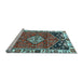 Sideview of Machine Washable Persian Light Blue Traditional Rug, wshtr3962lblu