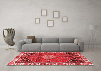 Machine Washable Persian Red Traditional Rug, wshtr3962red