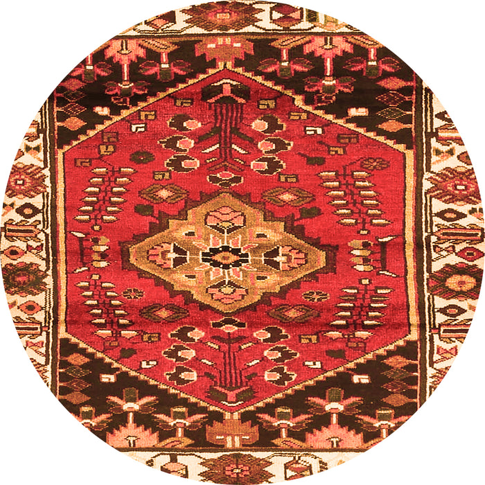 Machine Washable Persian Orange Traditional Area Rugs, wshtr3962org