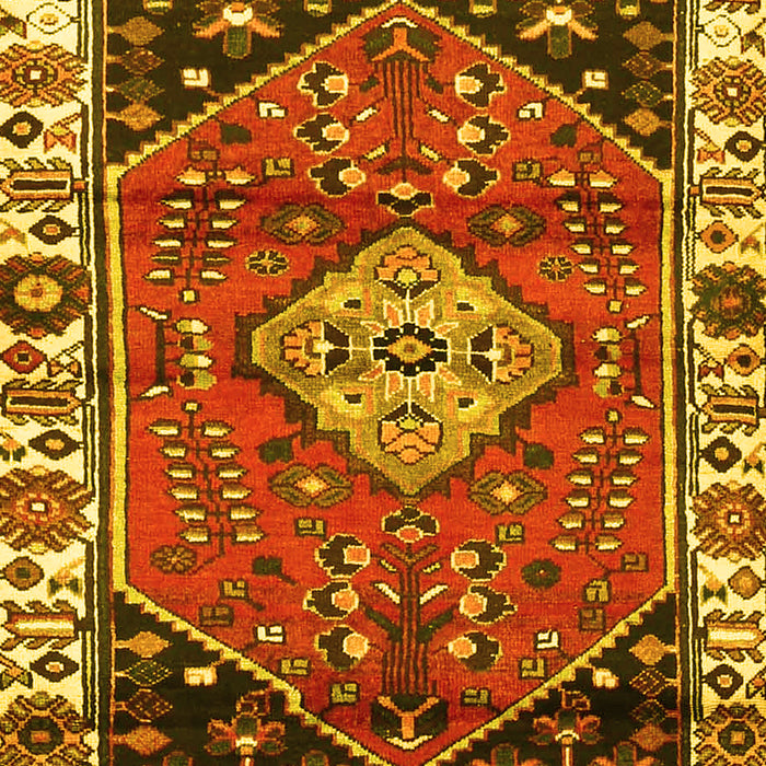 Machine Washable Persian Yellow Traditional Rug, wshtr3962yw