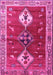 Machine Washable Persian Pink Traditional Rug, wshtr3963pnk