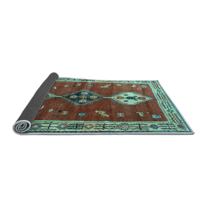 Sideview of Persian Light Blue Traditional Rug, tr3963lblu