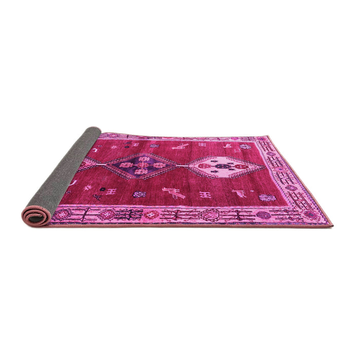 Sideview of Persian Pink Traditional Rug, tr3963pnk
