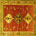 Square Persian Yellow Traditional Rug, tr3963yw