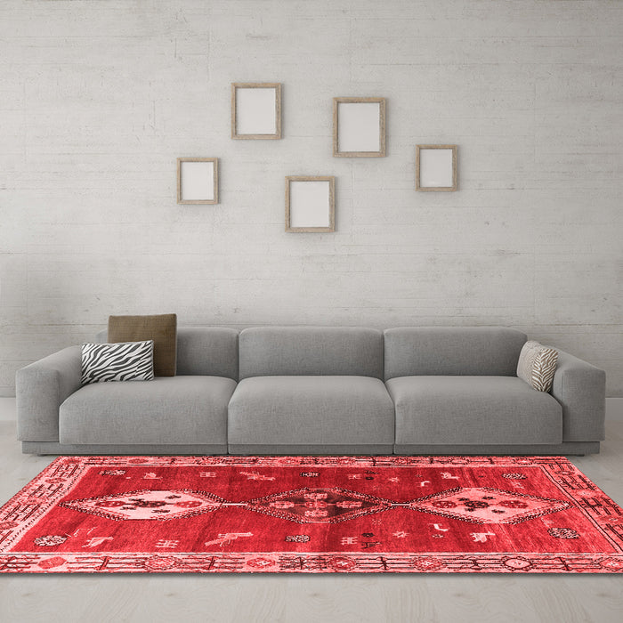 Traditional Red Washable Rugs