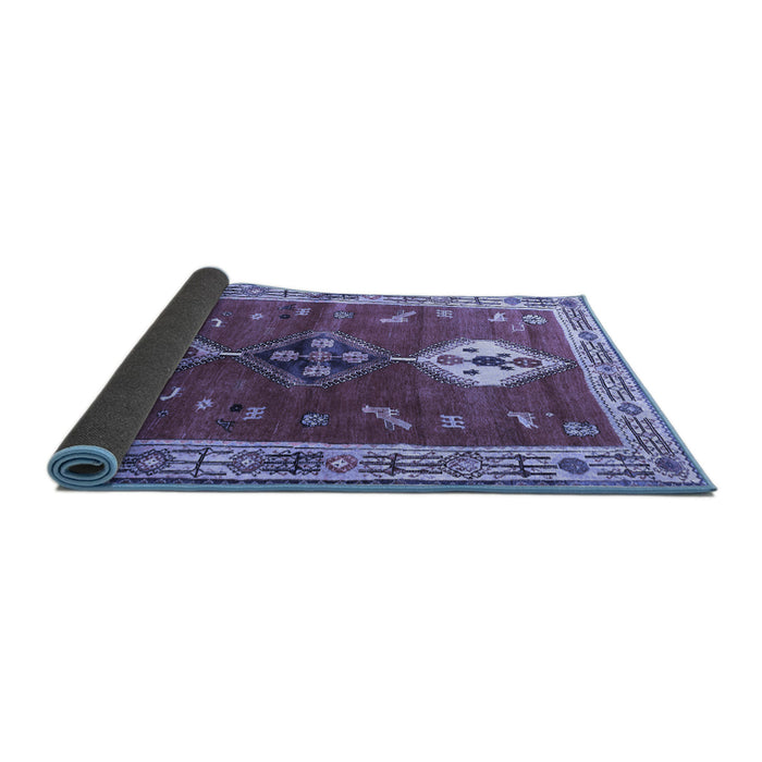 Sideview of Persian Blue Traditional Rug, tr3963blu