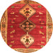 Machine Washable Persian Orange Traditional Area Rugs, wshtr3963org