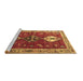 Sideview of Machine Washable Persian Brown Traditional Rug, wshtr3963brn